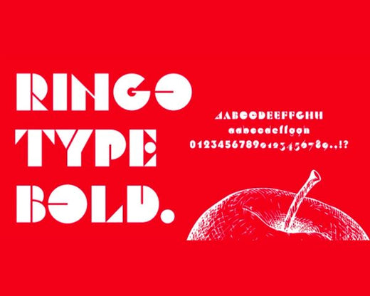 RINGOのロゴをモチーフにして作られたブランドフォント「RINGO TYPE BOLD(リンゴ・タイプ・ボールド)」を制作