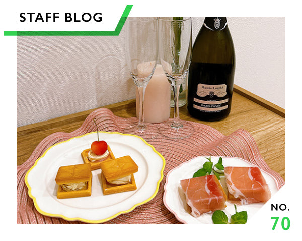 バターサンド〈桃〉で大人の夏おやつ♡ クリームチーズ&スパークリングワインと楽しむアレンジ