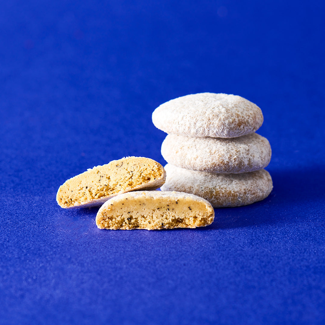 しろいし洋菓子店のミニクッキー缶~ブールドネージュ〈アールグレイ〉~