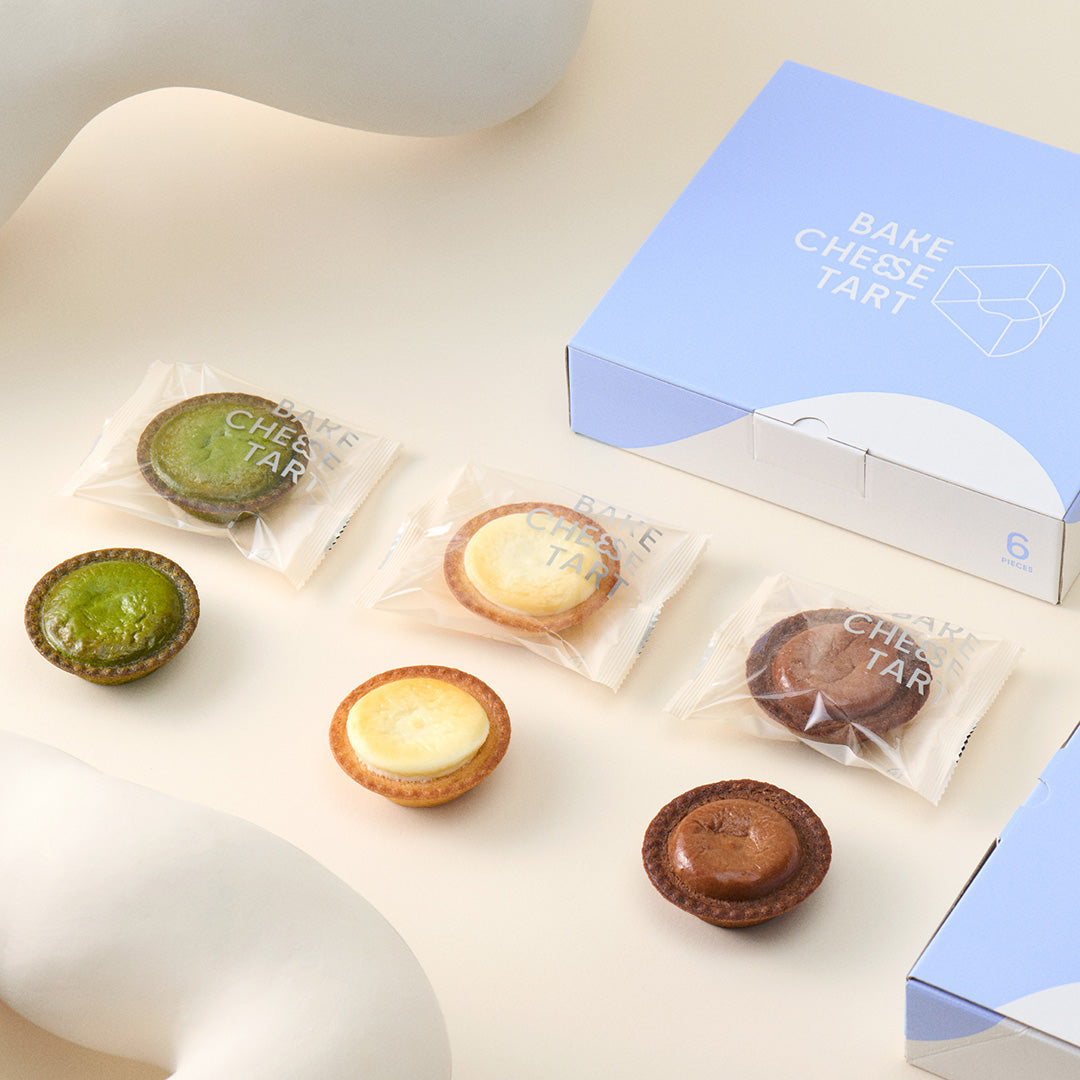 チーズタルト6P BOX〈オリジナルチーズタルト2個・抹茶チーズタルト2個・チョコレートチーズタルト2個〉