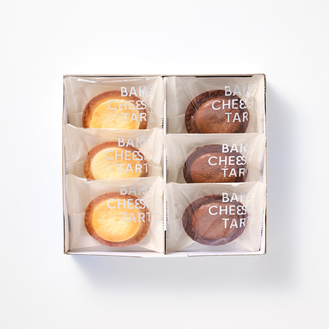 チーズタルト6P BOX〈オリジナルチーズタルト3個・チョコレートチーズタルト3個〉