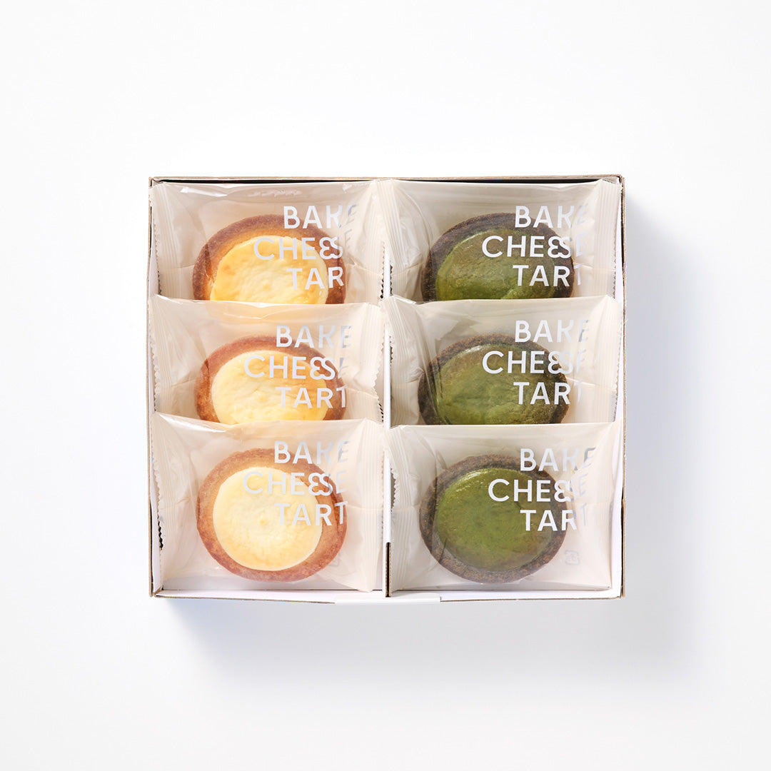 チーズタルト6P BOX〈オリジナルチーズタルト3個・抹茶チーズタルト3個〉