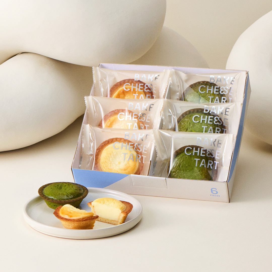 チーズタルト6P BOX〈オリジナルチーズタルト3個・抹茶チーズタルト3個〉