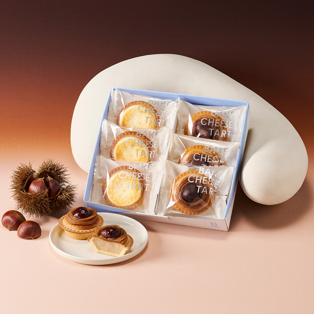 チーズタルト6P BOX〈オリジナルチーズタルト3個・モンブランチーズタルト3個〉