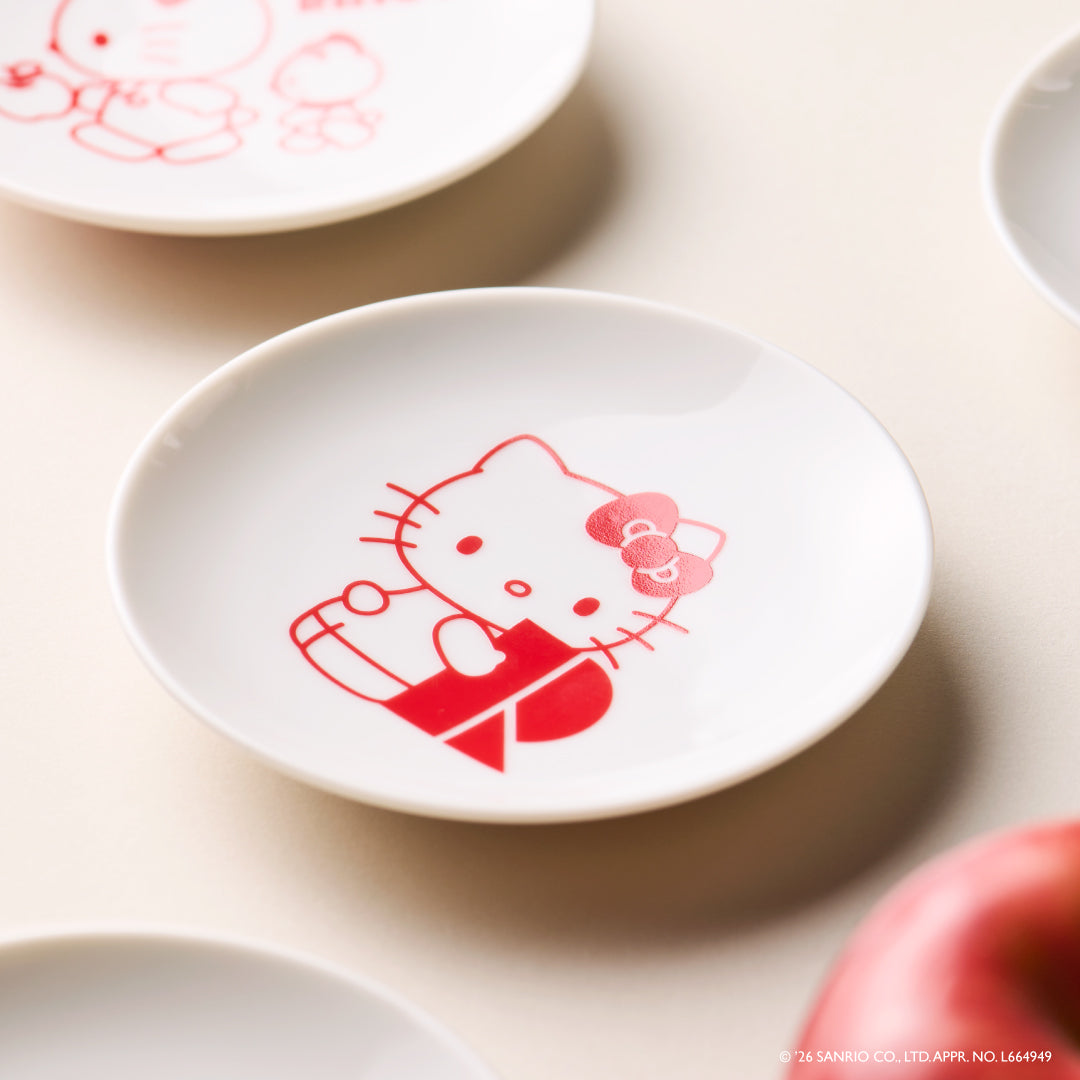 ハローキティのミニプレートセット(カスタードアップルパイ4P)