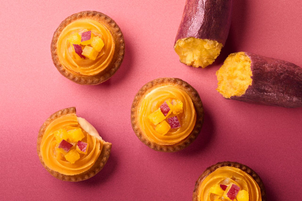 【BAKE CHEESE TART】9月15日（火）発売！「紅あずま」と「なると金時」2種のさつまいもを味わう 『焼きたてタルト さつまいもバターチーズ』が登場！