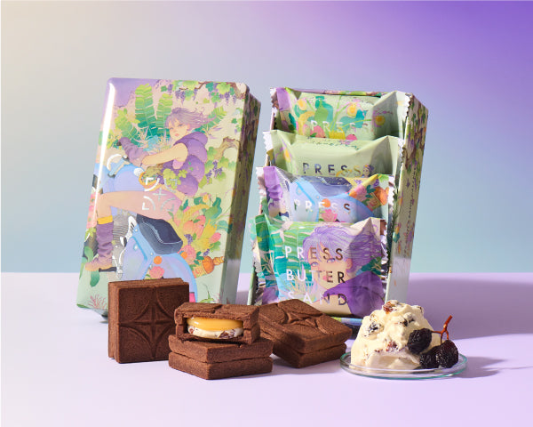 【PRESS BUTTER SAND】7月1日（水）より全国販売！全4回にわたる“五感で味わうお菓子体験”〈第4弾〉「バターサンド〈ラムレーズン〉」