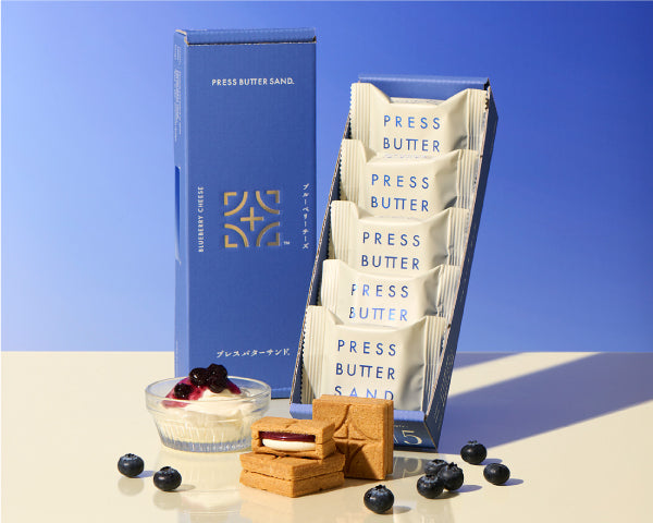 【PRESS BUTTER SAND】6/1（月）より一般販売！冷やしてもおいしい！爽やかな甘酸っぱさにチーズ香る「バターサンド〈ブルーベリーチーズ〉」