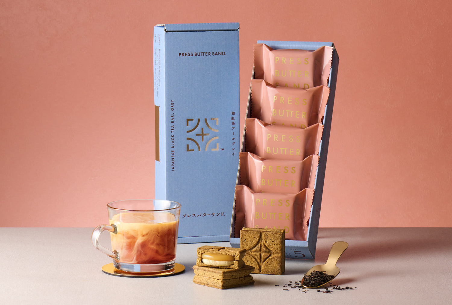 【PRESS BUTTER SAND】11/1（土）より全国で販売開始／まるでミルクティー!? 華やかな香り広がる「バターサンド〈和紅茶アールグレイ〉」