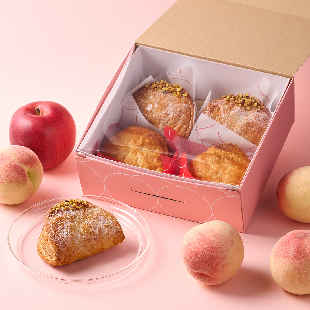 カスタードパイ4P BOX(ピーチパイ2個・アップルパイ2個) | ベイク