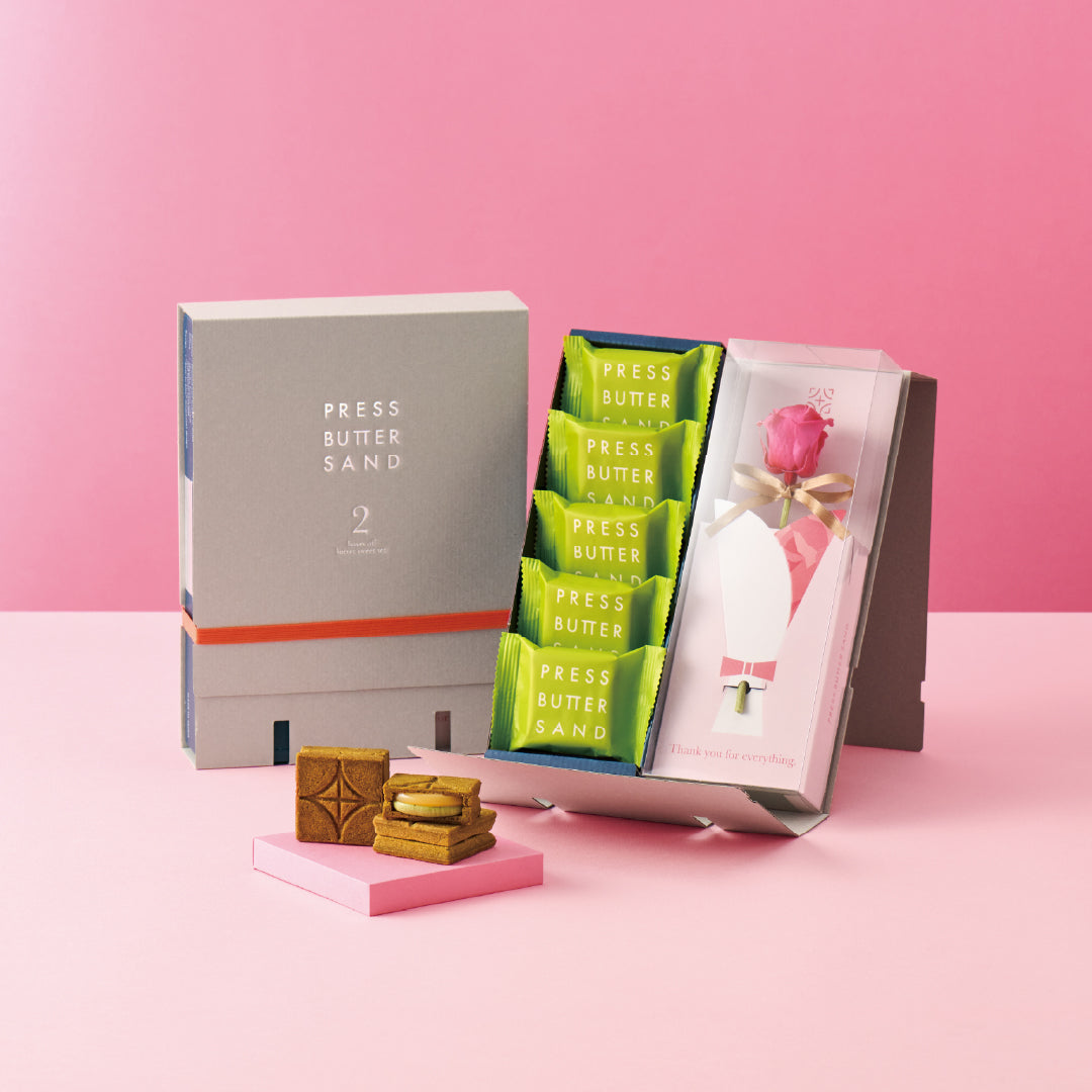 バターサンド〈宇治抹茶〉5個入＆ローズギフトセット