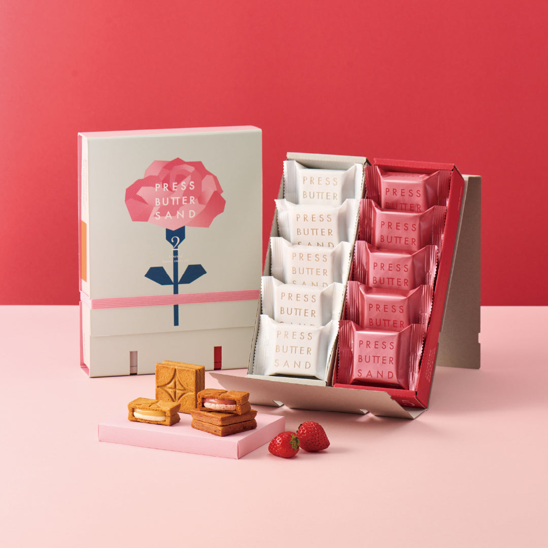 【母の日限定デザイン】バターサンド2種セット贈り物〈贅沢いちご〉10個入