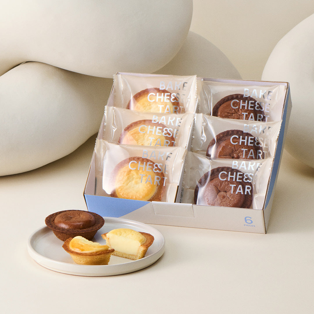 チーズタルト6P BOX〈オリジナルチーズタルト3個・チョコレートチーズタルト3個〉