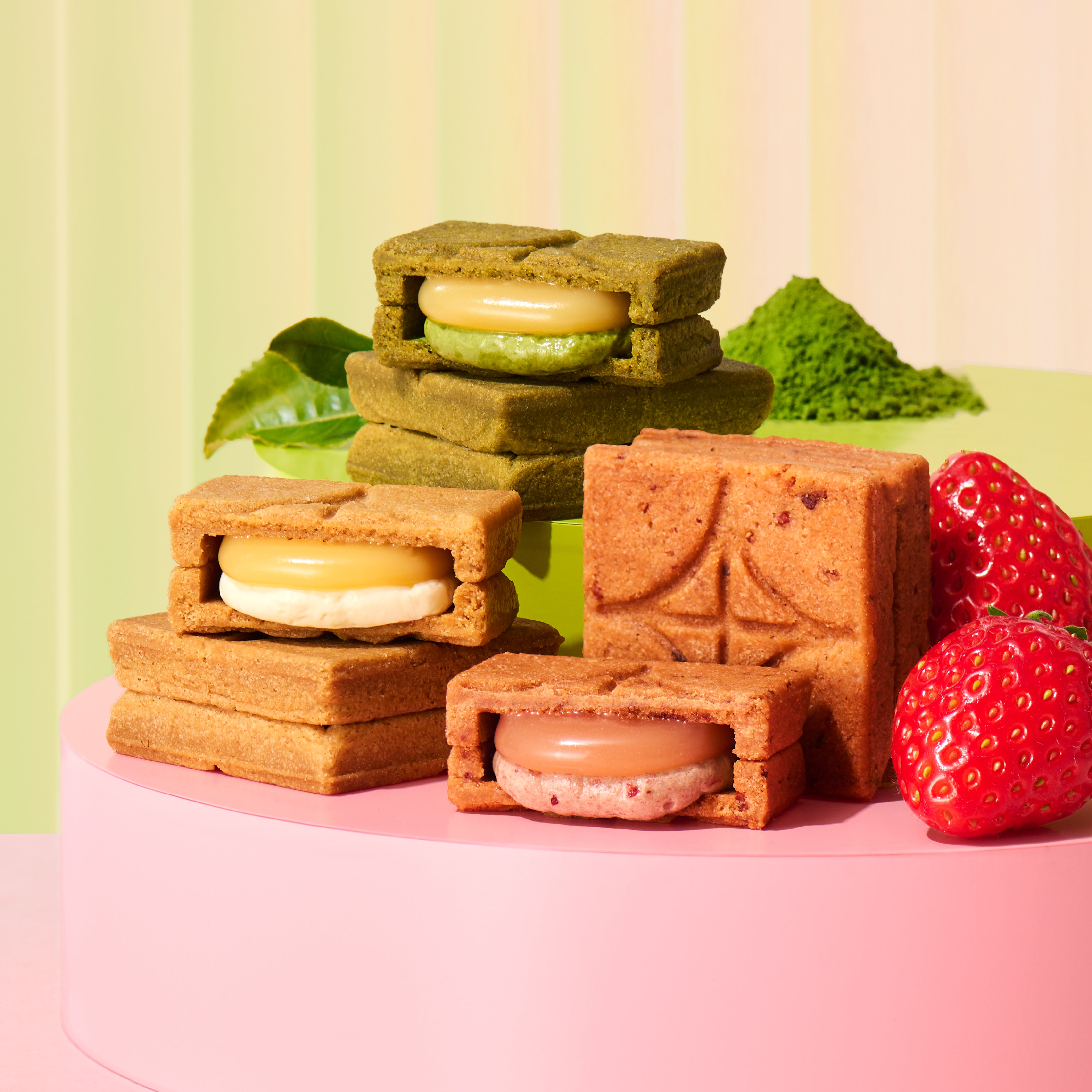 バターサンド食べ比べセット〈宇治抹茶・贅沢いちご〉6個入