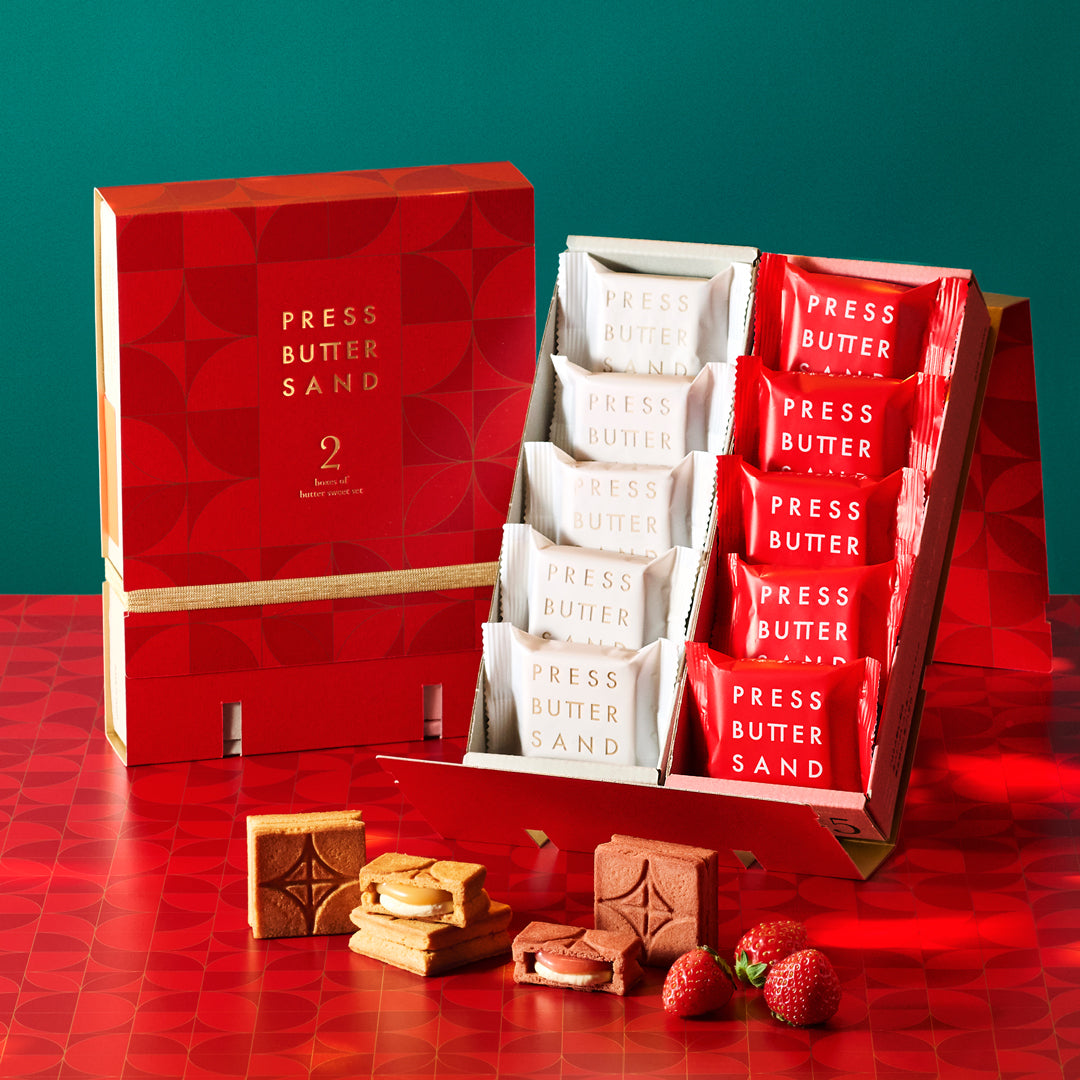 【季節限定デザイン】バターサンド2種セット贈り物〈あまおう苺〉10個入